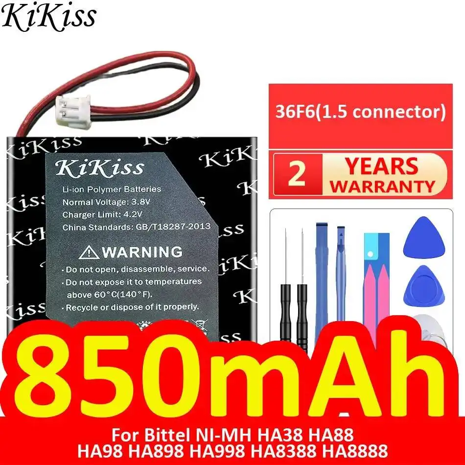 Cordless Telephone Battery 36F6 1.5 Connector 850mAh For Bittel NI-MH HA38 HA88 HA98 HA898 HA998 HA8388 HA8888
