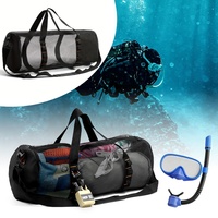 Large Capacity Mesh Duffel Bag, Breathable Swimming Gym Bag,Beach Mesh Dive Bag, Perfect for Beach and Water Sports