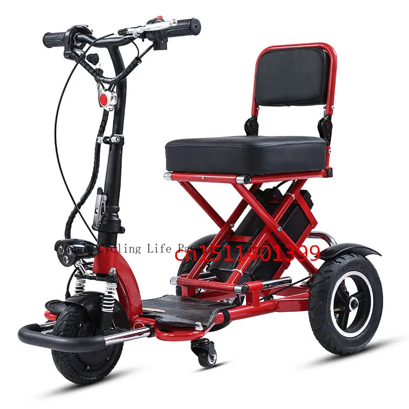 48V12A 40-50KM 22KG Folding Electric Tricycle for Adult Motorcycle for Seniors Mobility Scooters disabled Three Wheeler Trike