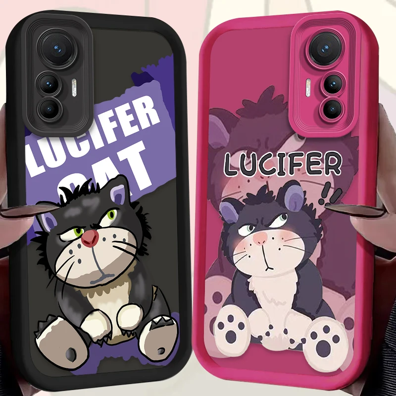 Lovely Super Lucifer Cat Case for Xiaomi 14T 13T 12T 11T 13 12 11 Lite 5G NE POCO X6 X5 F6 F5 F3 X4 GT X3 NFC M5S C65 M6 Pro 4G