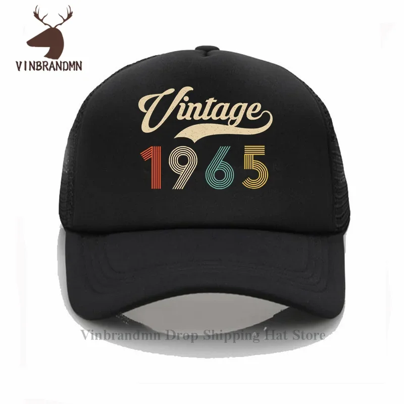 Vintage 1965 Baseball cap 59th Birthday Father's day gift Idea sun hat Born in 1965 Classic 59 Years Old 1965 gifts Fishing hats