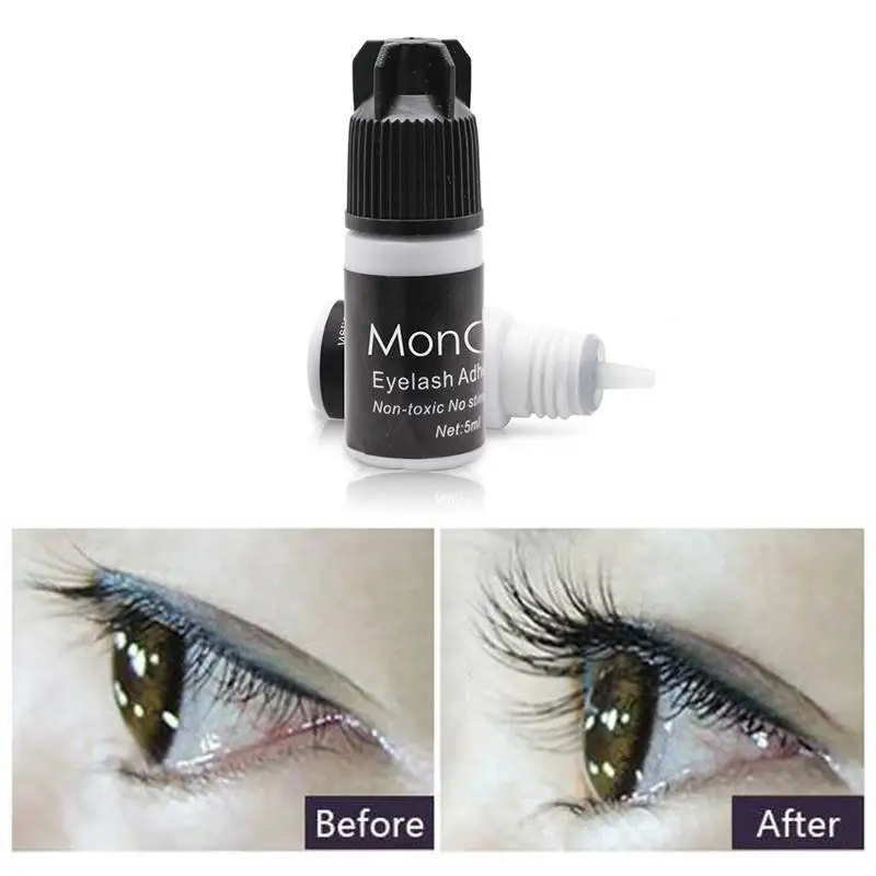 5ml Quick Dry False Eyelash Glue Dark-Black Waterproof Eyelash Extensions Glue Black Adhesive For Eyelashes Building Glue