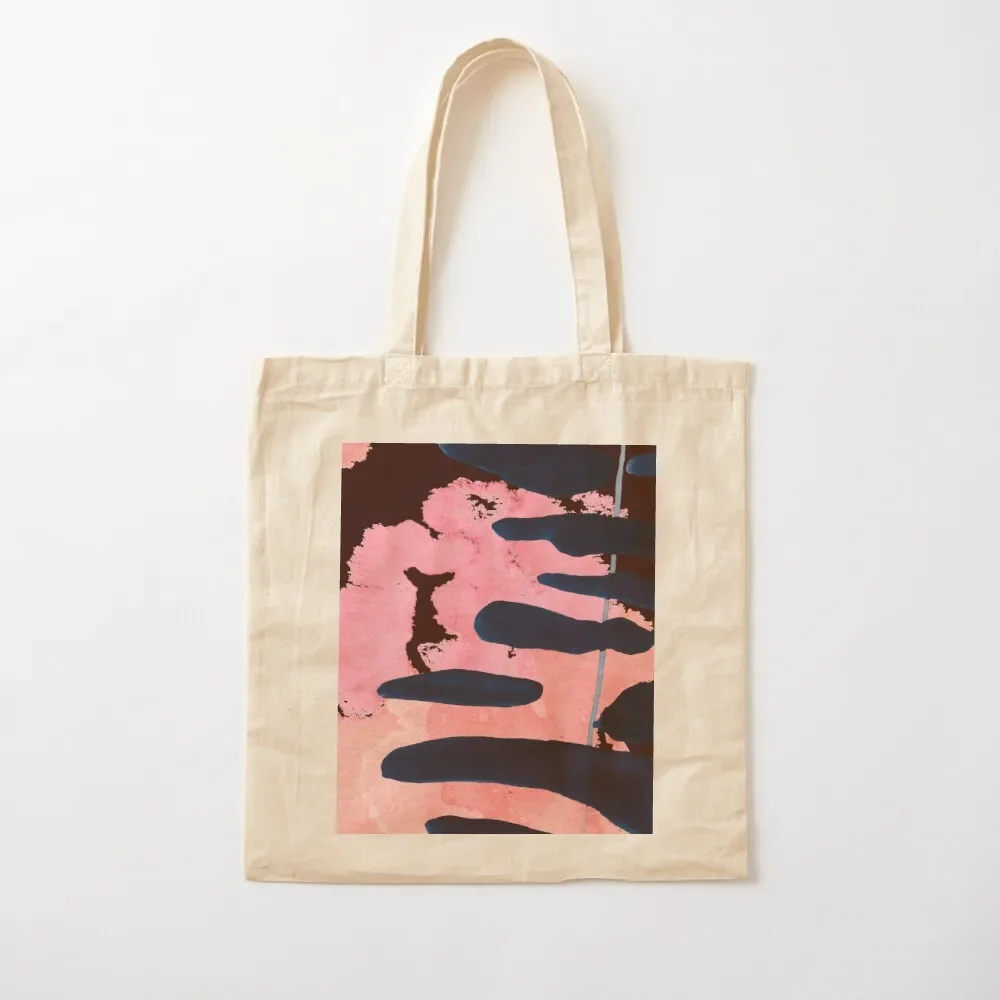 شجرة ألوان مائية زرقاء في غروب الشمس مع خلفية وردية حقيبة حمل حقائب نسائية حقيبة نسائية فاخرة صديقة للبيئة قابلة للطي #2