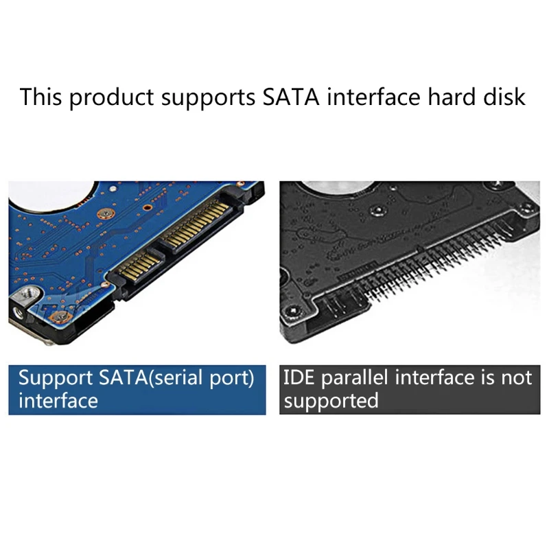 Caixa de disco rígido PCI de disco único, chassi embutido no disco rígido, suporte de expansão de extração, compatível com 2,5 "SATA SSD