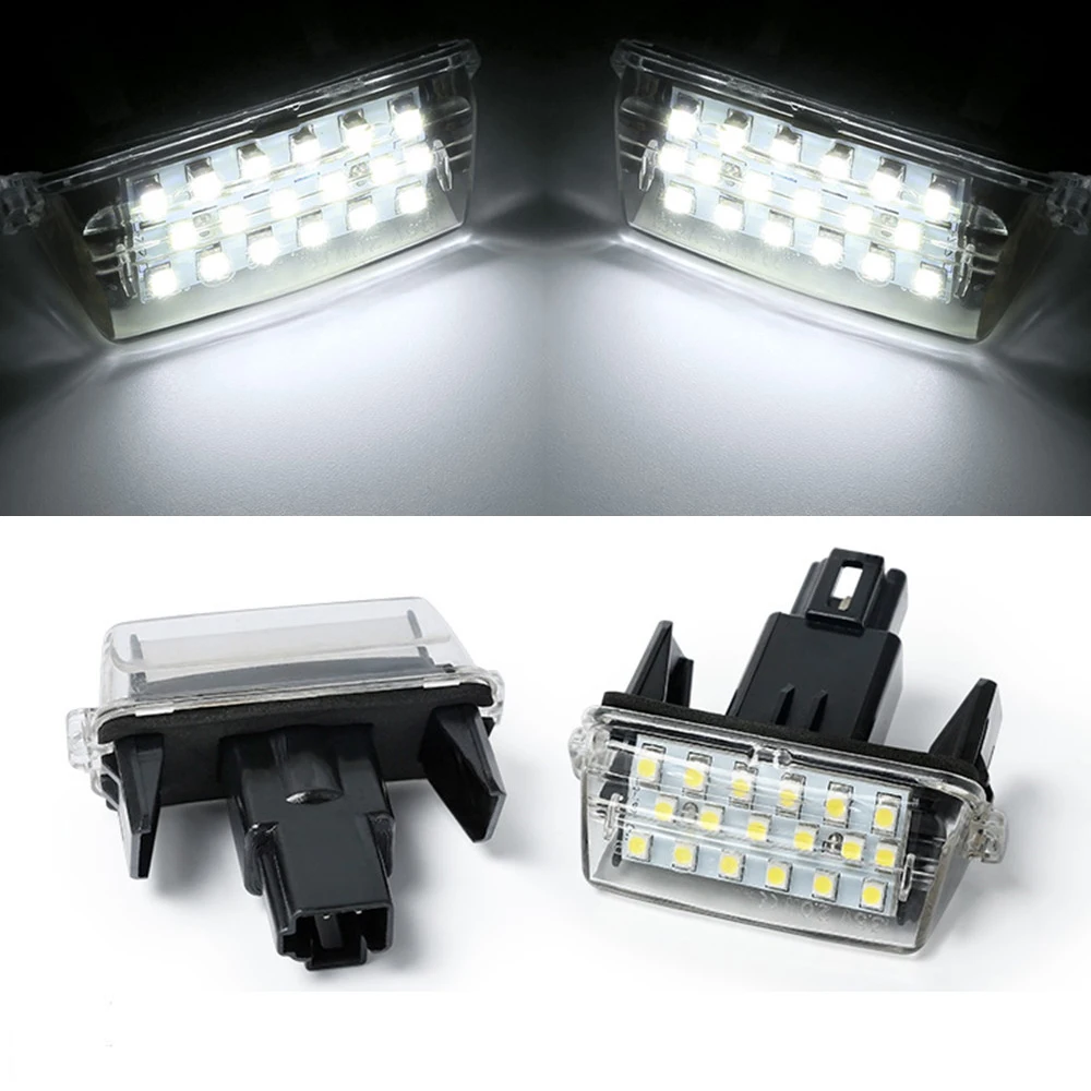 

2Pcs LED License Number Plate Light Lamps For Toyota Camry Avalon Auris E18 Vios Esquire Esquire EZ Noah Proace City SAI