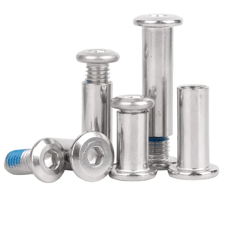 304 Stainless Steel Double-Locking Set Screws Hex Socket  Screws  Anti-Loosening Nut Bolt M2  M3  M4