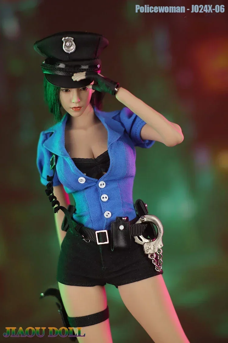 JIAOU Doll 1/6 Scale Female Soldier Cosplay Police Uniform Clothes Model for 12" Action Figure PH TBL Doll Body JO24X-06 image 3