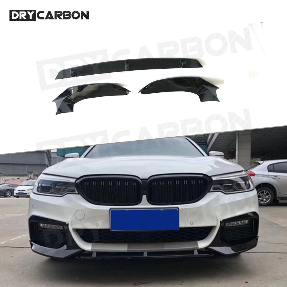 

ABS Front Bumper Lip Spoiler Splitters for BMW 5 Series G30 G38 M Sport 2017 2018 2019 Car Head Chin Shovel Trims