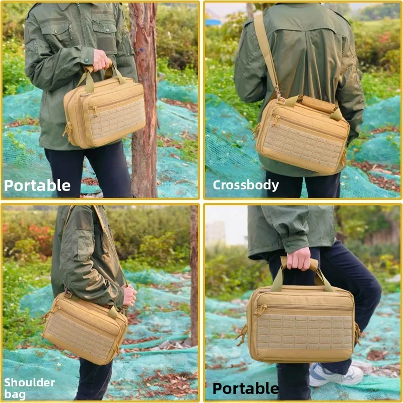 アウトドアスポーツ収納用クロスボディタクティカルブレストバッグ、レーザーカットポリエステル製タクティカルキット