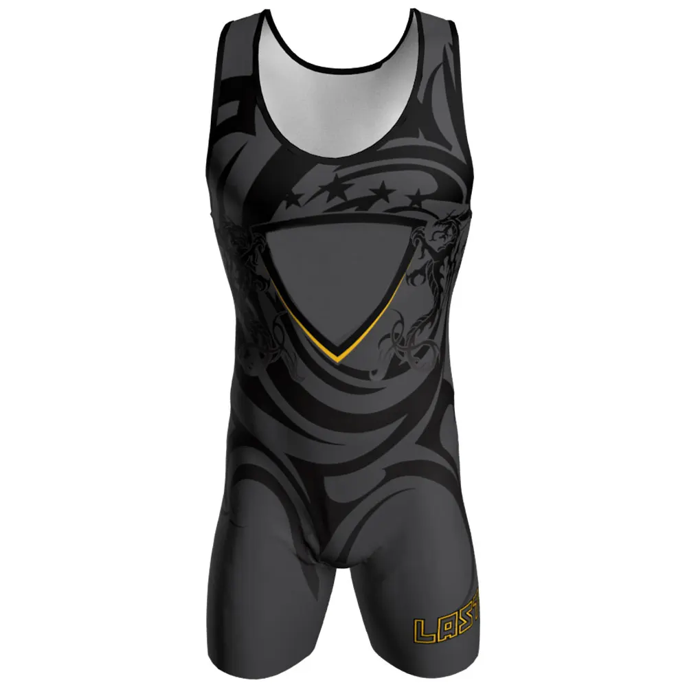 SKULL Print Wrestling canotta body body Outfit intimo palestra senza maniche Triathlon PowerLifting Wear Running Skinsuit