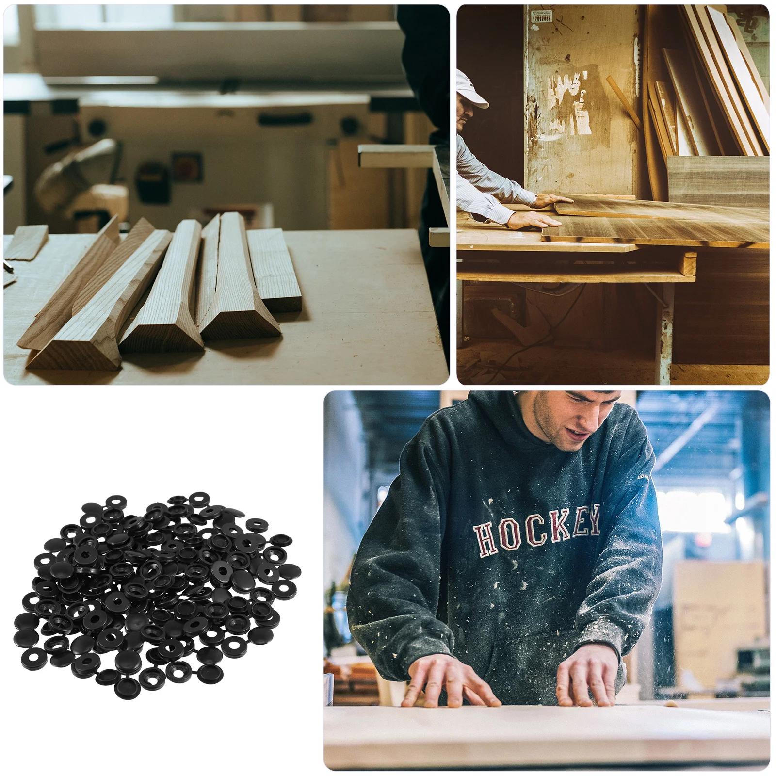 

200Pcs Furniture Hardware Protection Screw Cover Caps Durable Plastic Snap Cover for Home Car School DIY Decoration