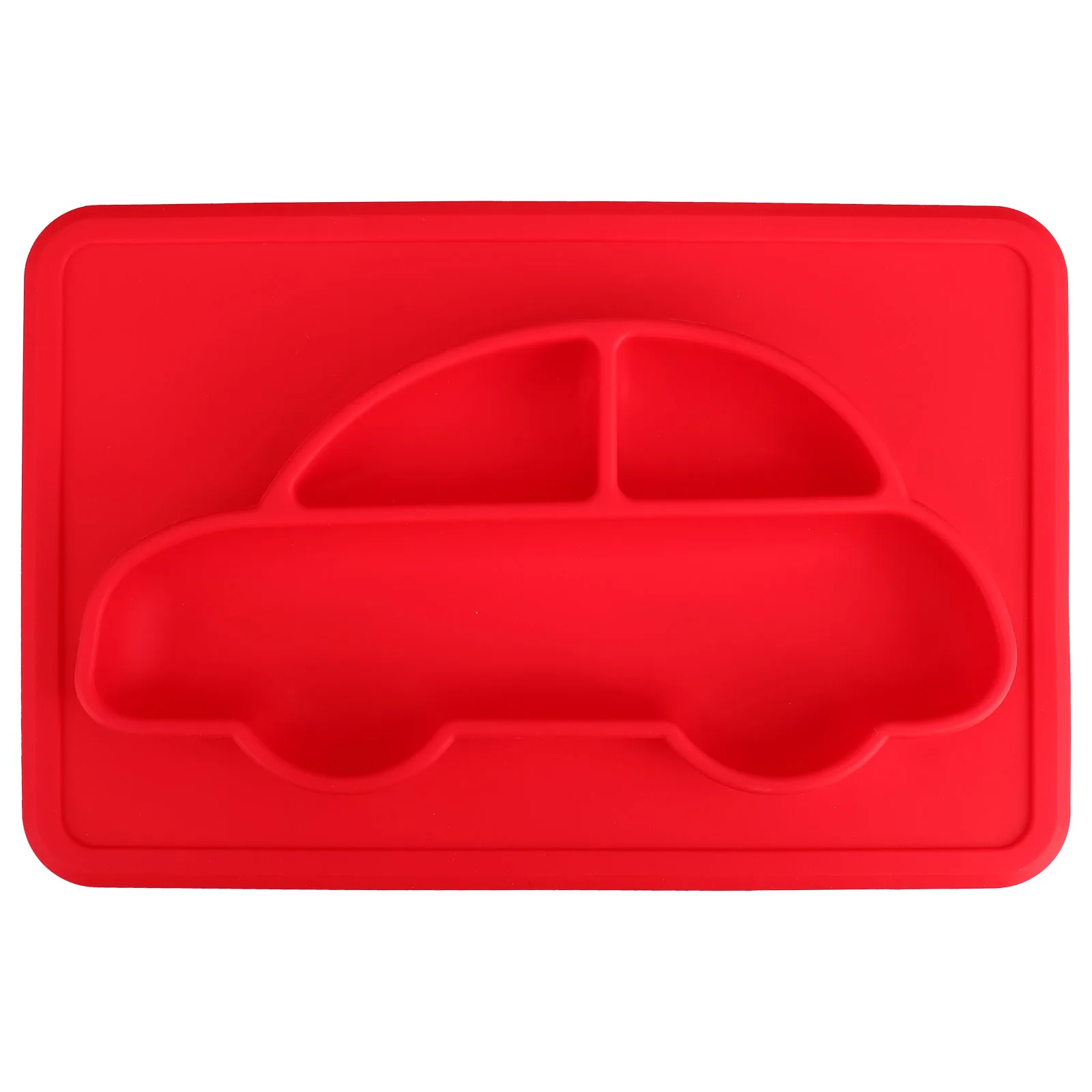 

Silicone Plate Kids Dishes Divided Toddler Bowl Baby Plates Food Grade Safe Compartment Design Three Storage Odor Prevention