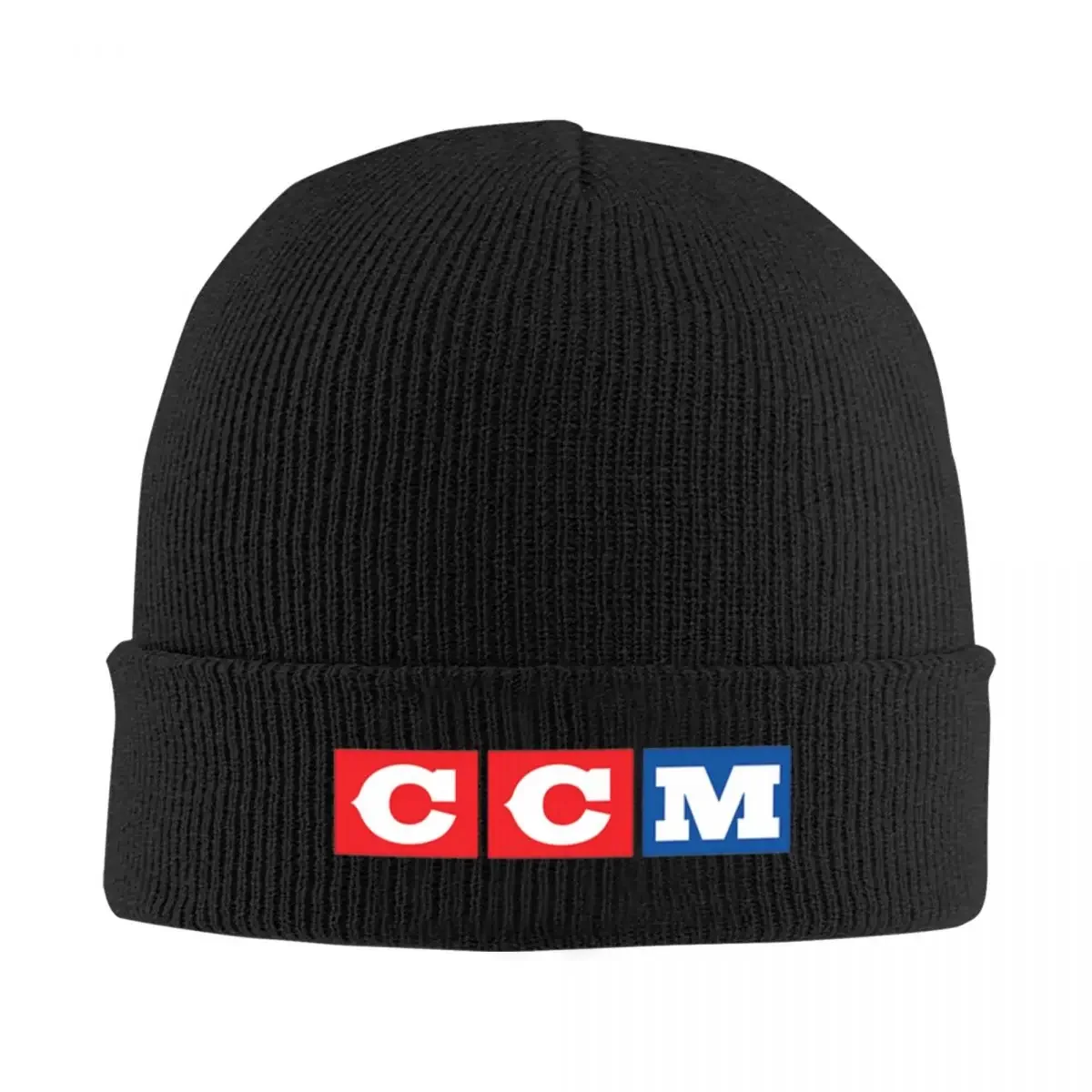 

CCM Ретро Хоккейный Логотип Теплая Вязаная Кепка Хип-Хоп Капот Шапка Модная Унисекс Пуловер Шапка