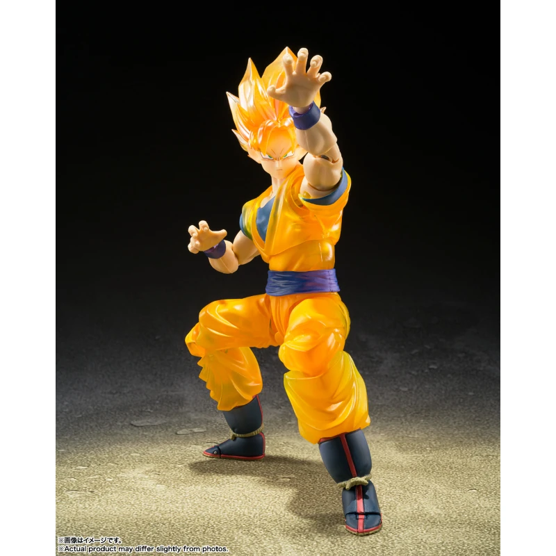 In Stock Bandai S.H.Figuarts SHF TAMASHII NATIONS STORE Dragon Ball Z Super Saiyan Son Goku Anime Action Figure Model Collection