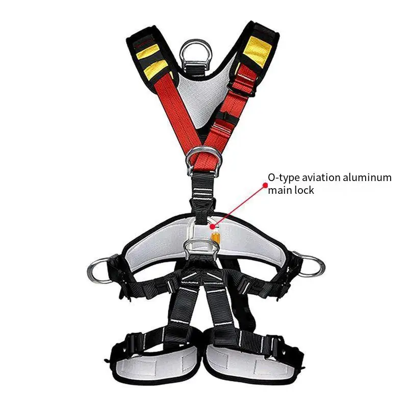 Klettergurt Fall Tree Kletterausrüstung Abseilgurt Sicherheit Klettern Trainingsaktivitäten Ganzkörper-5-Punkt-Sicherheitsgurt