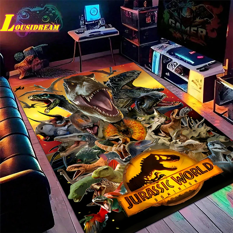 Jurassic Park dinosaur carpet large area living room bedroom sofa door mat decoration children's crawling non-slip birthday gift