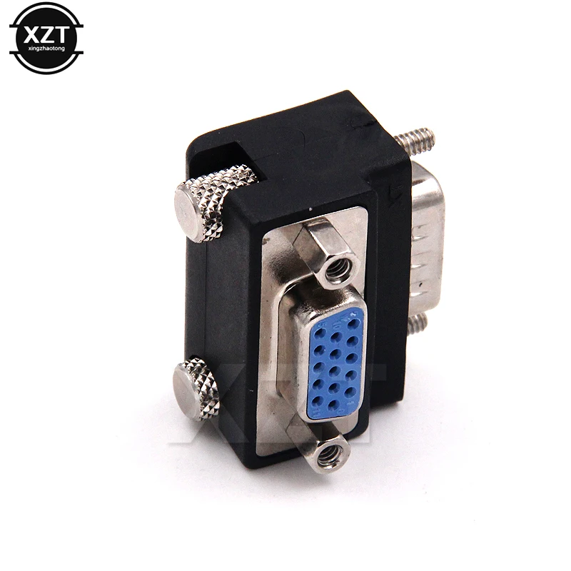 90 Graden Down Haaks VGA SVGA Male Naar VGA 15 Pin Vrouwelijke Monitor Adapter voor PC Laptop TV Extender Video Adapter