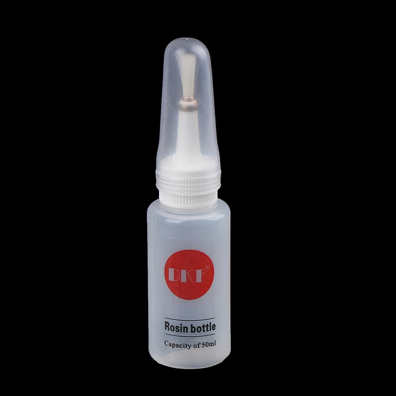 50ml PE plastica trasparente alcool colofonia saldatura flusso pasta contagocce bottiglia con pennello