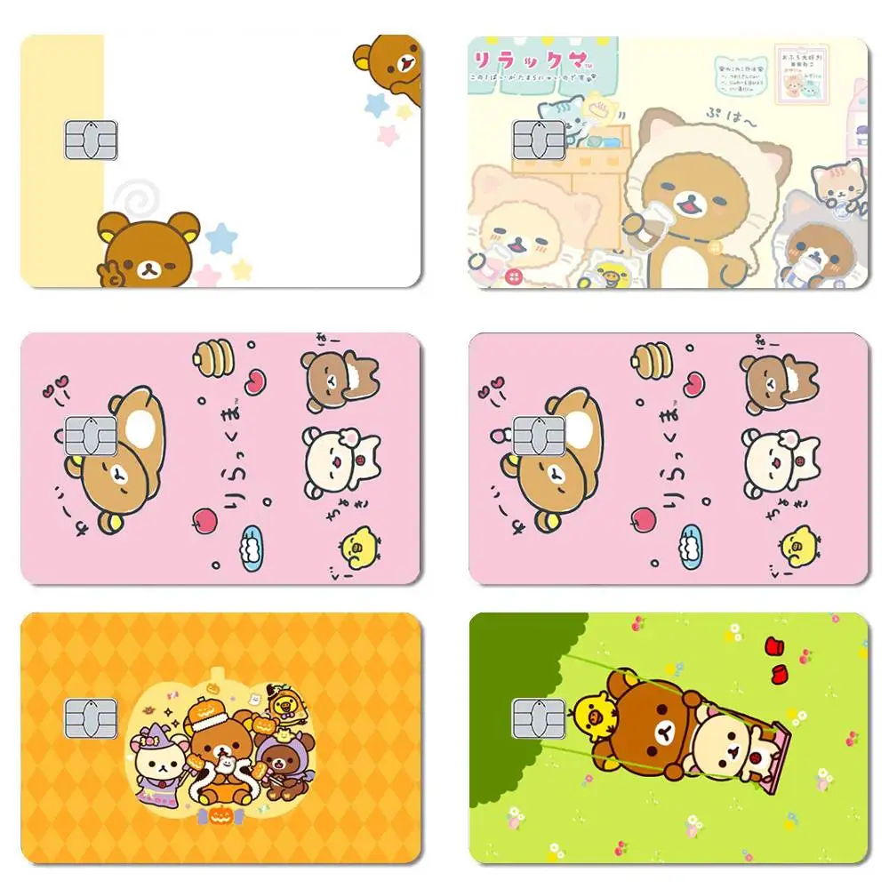 R-Rilakkuma Kiiroitori PVC-Mattfolien-Hautaufkleber für kleine Chip-Debit-/Bank-/Kreditkarten, wasserfester Dekoraufkleber, Geschenk für Freunde