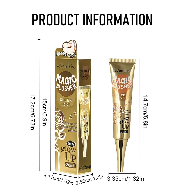 Fard in crema che cambia sfumato Fard liquido impermeabile Contorno liscio per il viso Cosmetici per il trucco del viso