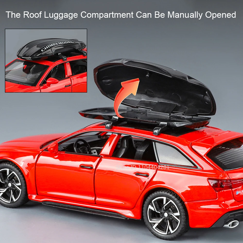 1:32 RS6 R8 V10 Plus سيارة مصغرة سبيكة دييكاست لعبة مجسمة 6 أبواب مفتوحة ضوء الصوت التراجع نماذج السيارات طفل هدية الكريسماس
