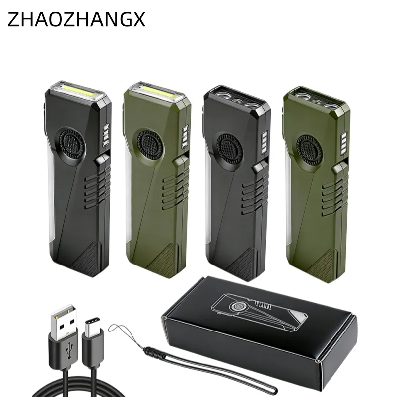 linterna multifuncional de luz fuerte para exteriores luz frontal de mano portatil magnetica luz purpura deteccion de moneda