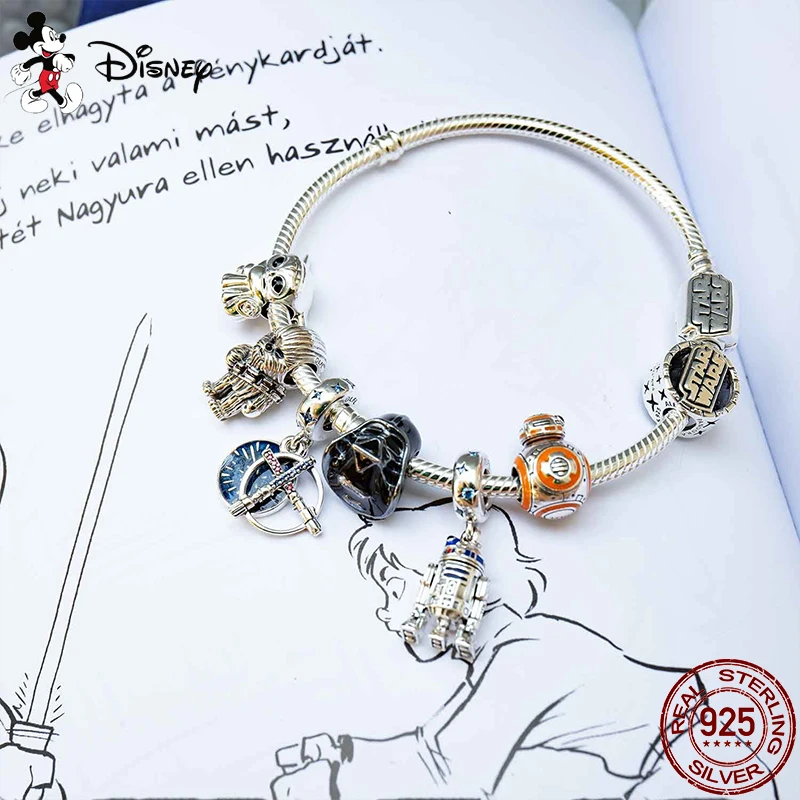 Perles de charme en forme de Yoda Star VANpour femme, convient aux bracelets à breloques Pandora, perle pendentif en argent 925, cadeau de bijoux