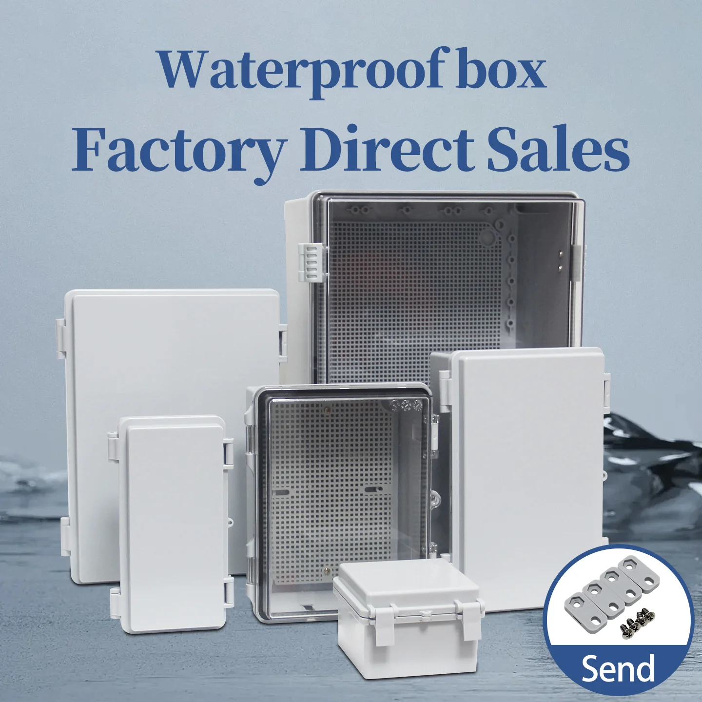 

Outdoor IP66 ABS Plastic Enclosure Box Waterproof Power Junction Distribution Box for Electric Instrument Projects