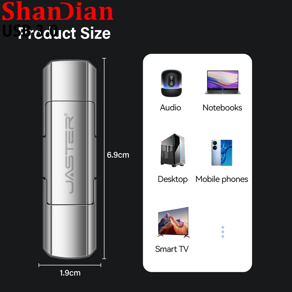محرك أقلام معدني عالي السرعة من طراز SHANDIAN ، USB ، نوع C ، قرص U فضي ، Thumbdrive ، هدية عمل ، GB ، 64GB ، 32GB ، 16GB