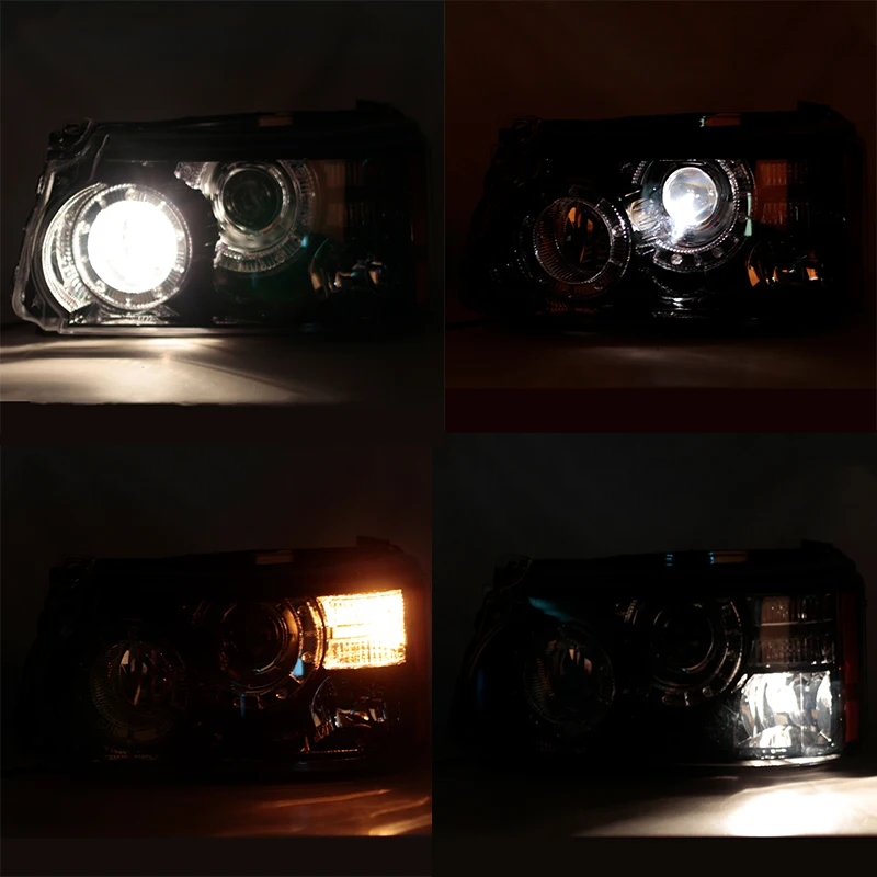 2PCS Headlamp Headlight Assembly For Land Rover Range Rover Sport L320 2010 2011 2012 2013 Car Front Bumper Head Light Lamp