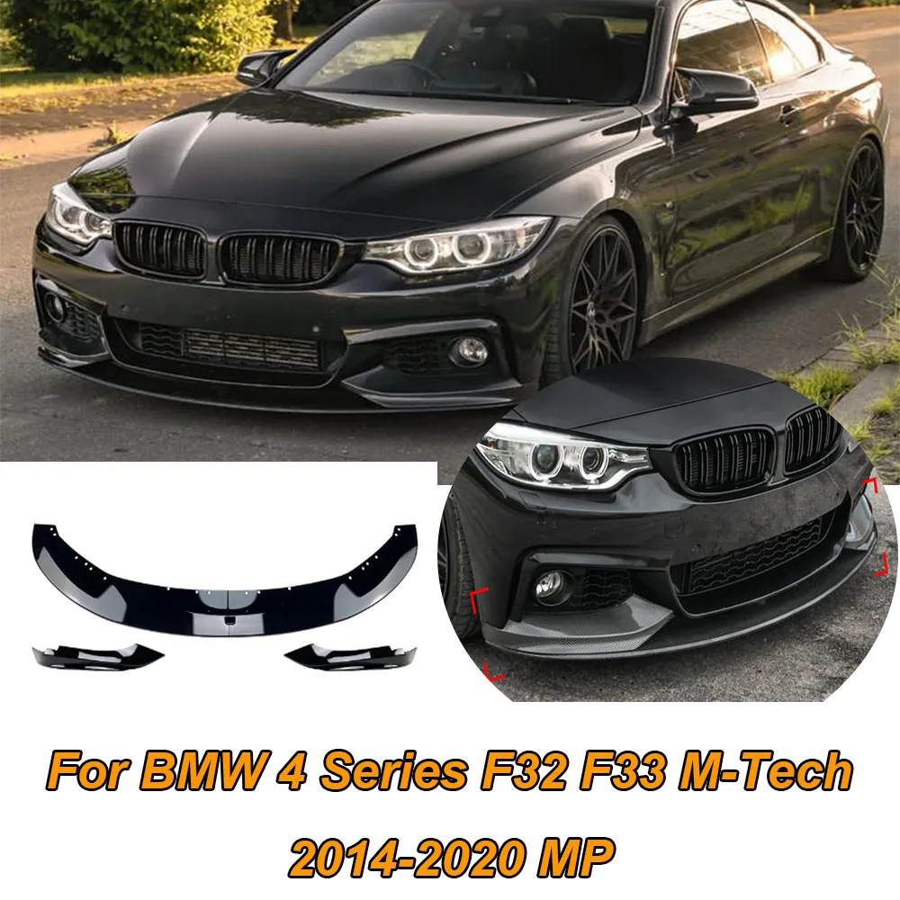 

Car Front Bumper Lip Splitter Diffuser Body Kit For BMW 4 Series F32 F33 M-Tech 2014-2020 MP Cars Exterior Modification Parts