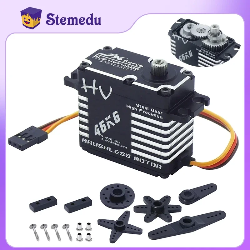 JX Waterproof Servo BLS-HV7146MG CLS-HV7346MG 46KG Standard Full CNC Steel Gear Servo For RC Car Truck Crawler Helicopter Robo