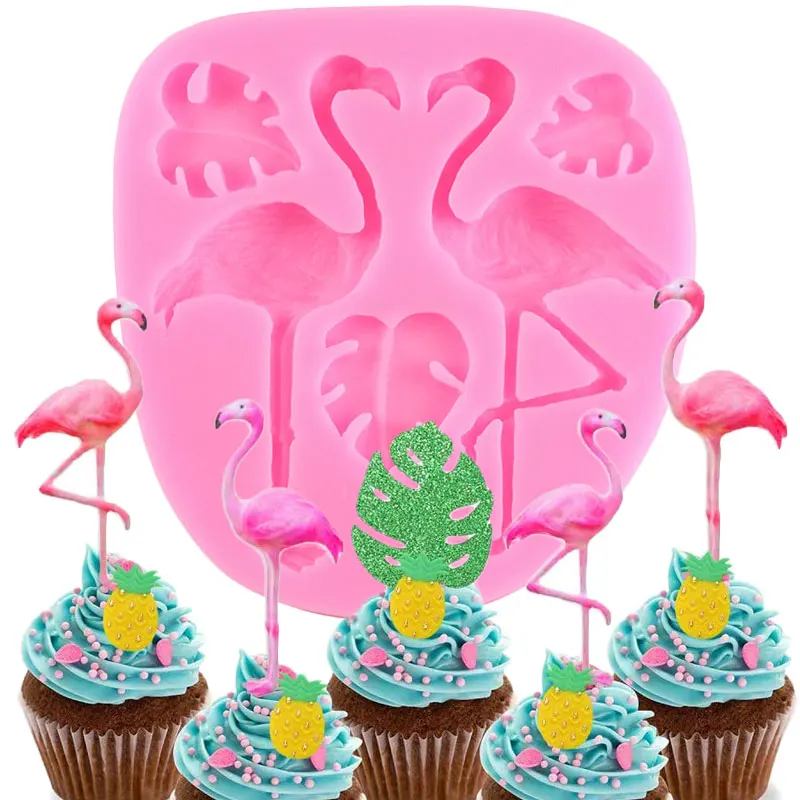 

Flamingo Turtle Leaf Silicone Mold DIY Flamingo Fondant Mold Baby Birthday Cake Decorating Tools Chocolate Candy Gumpaste Moulds
