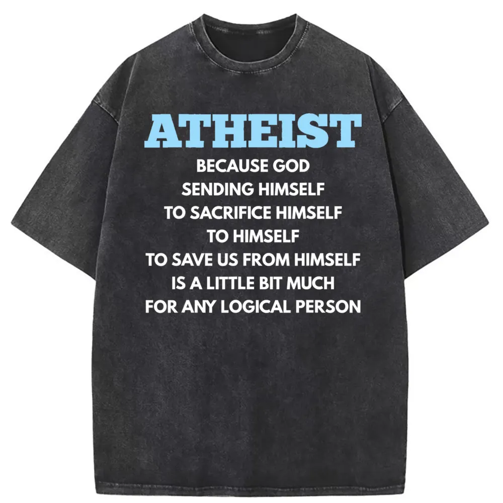 

Atheism Funny Atheist T Shirt for Men New Design Sweatshirts Men Summer Leisure Long Sleeve Graphic Tops Tee