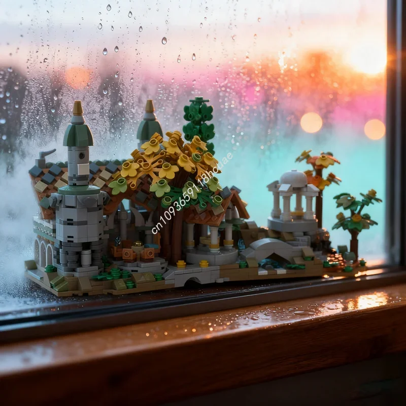 

1187pcs MOC Mini Rivendell Hobbit And Lord Model Building Blocks Christmas Gifts Architecture Toys Creative Education Brick Kids