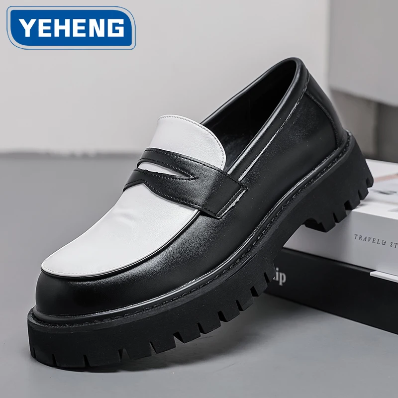 

Модельер Формальные мужские модельные туфли без шнуровки Новые классические кожаные оксфорды для вечеринок Деловая обувь Мужские свадебные лоферы на плоской подошве