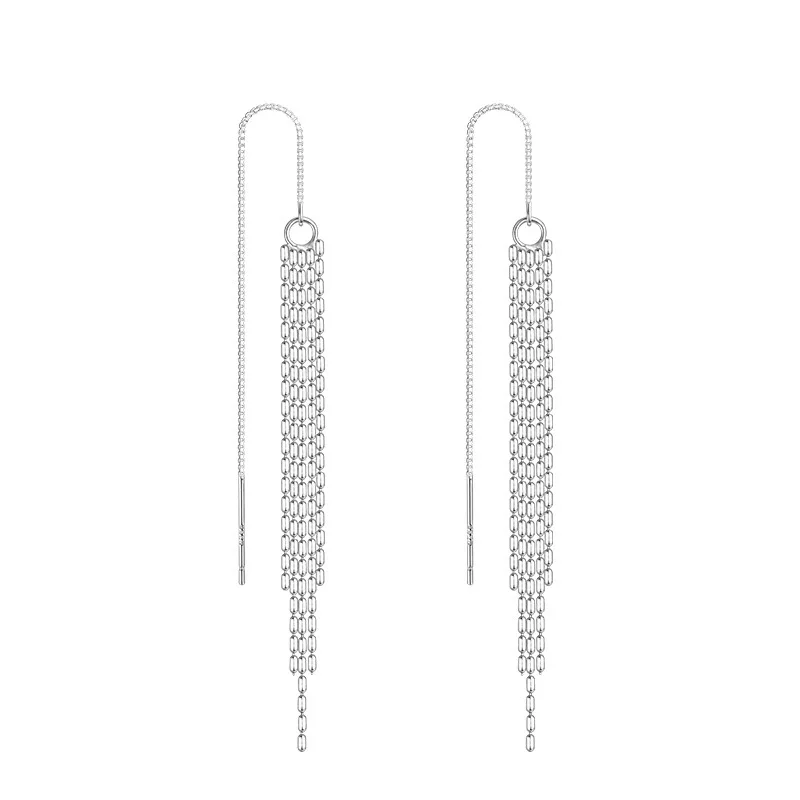 Ohrringe aus 925er-Sterlingsilber mit Quasten für Damen, Schmuck, Verlobung, Piercing, Großhandel, Zubehör, verhindert Allergien, Geld 925 – Detail 5