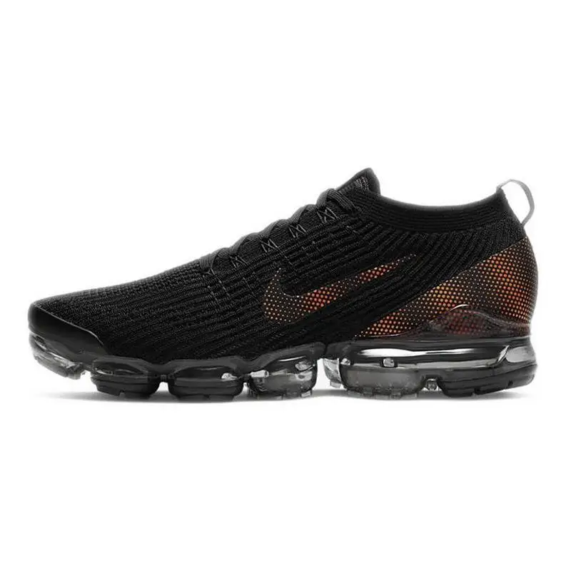 Nike Nike Air VaporMax Flyknit 3 Black Total Orange Dark Smoke Grey Sneakers shoes CU1926-001