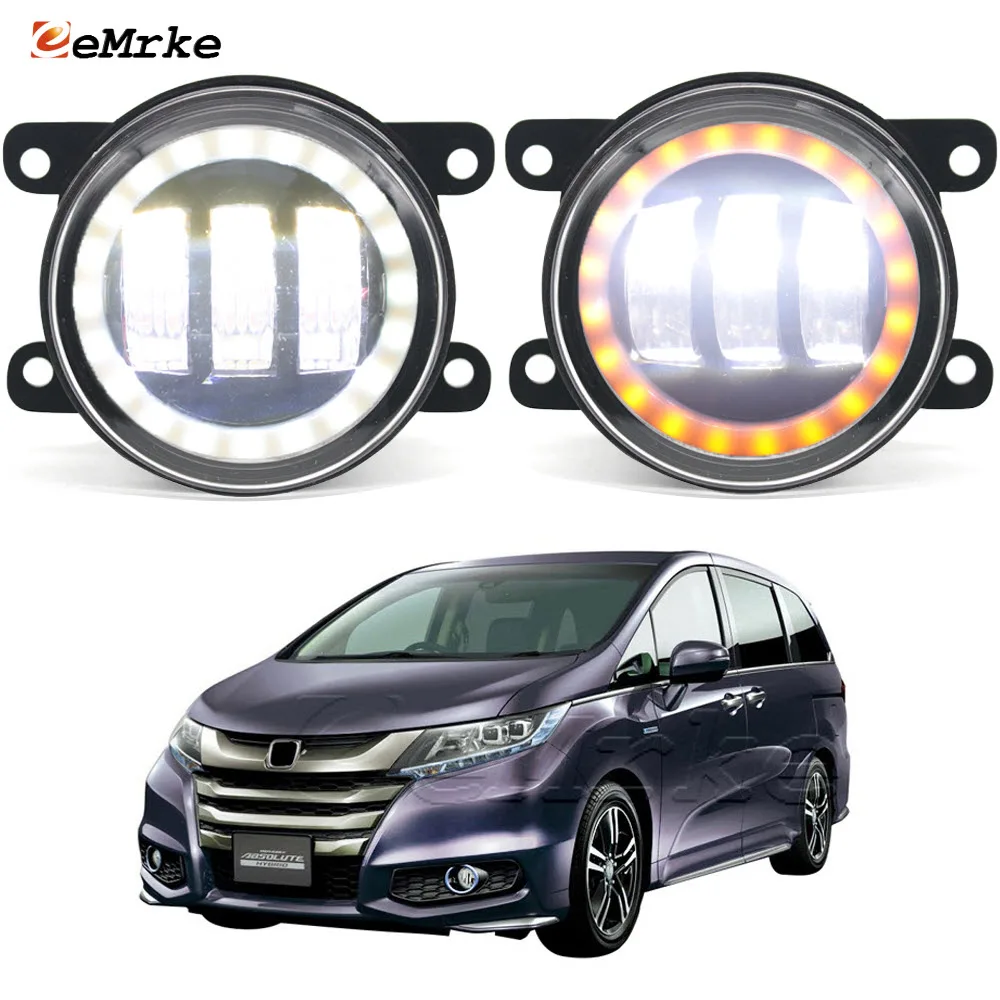 

Led Fog Lights PTF 30W W/ Clear Lens for Honda Odyssey RC 2014 2015 2016 2017 Car Turn Signal Lamp Angel Eye DRL Halo Day Light