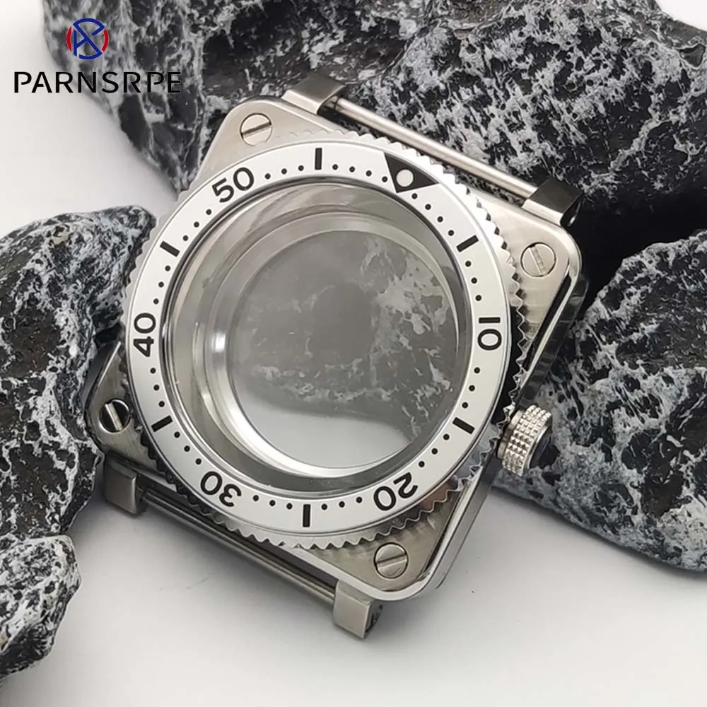 

NH35 case SKX007 for Japanese automatic movement NH35 NH36, 316L stainless steel silver case, sapphire glass