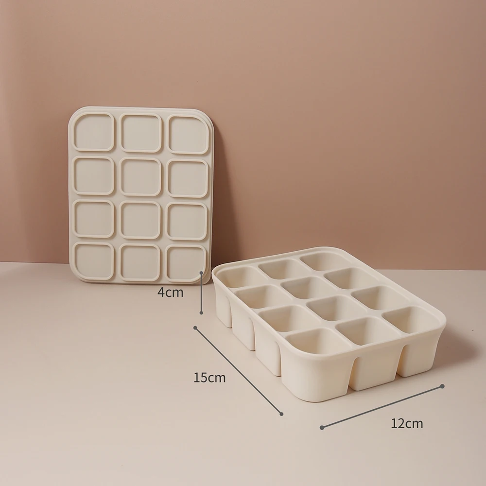 Персонализированный лоток для морозильной камеры для детского питания с именем, 12-ячеечная силиконовая форма для кубиков льда без BPA для домашнего детского питания и пюре