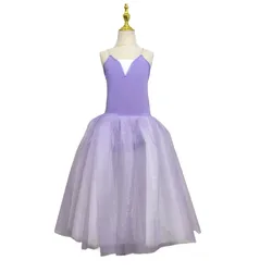 Children's Performance Dance Dress Long Veil Skirt Modern Dance Sling Girls Stage Costume