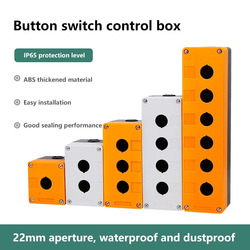 

Универсальный водонепроницаемый корпус переключателя, LA38Lay 37X с 1-5 отверстиями, пыленепроницаемый IP65 для кнопок B2, простая установка панели