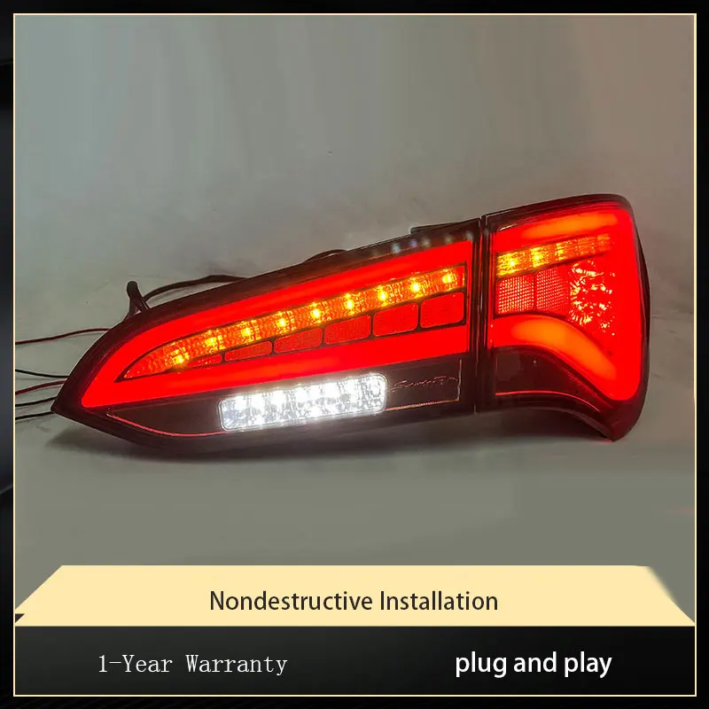 Taillight For Hyundai IX45 Santa Fe 2013-2018 Auto LED Car Tail Lights Projector Bifocal Lens DRL Signal Rear Lamp Accessories