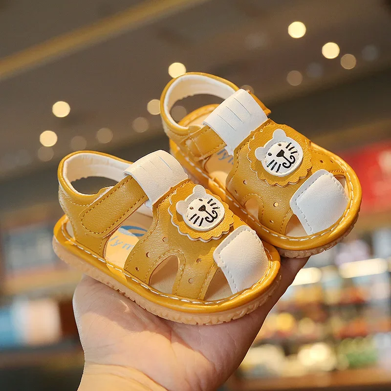 Unisex Baby Boy Girl Sandals 2023 Summer Beach Toddler Close Toed Shoes Newborn Infant First Walkers Breathable Sandals For Baby