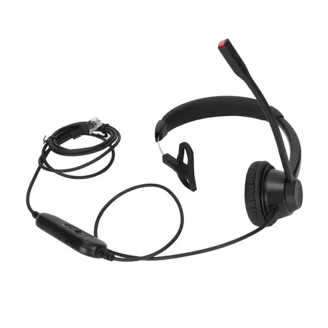 Cell Phone Headset RJ9 Business Headset Clear Calls Strong Structure Call Control for Conference Call for Webinar Presentation