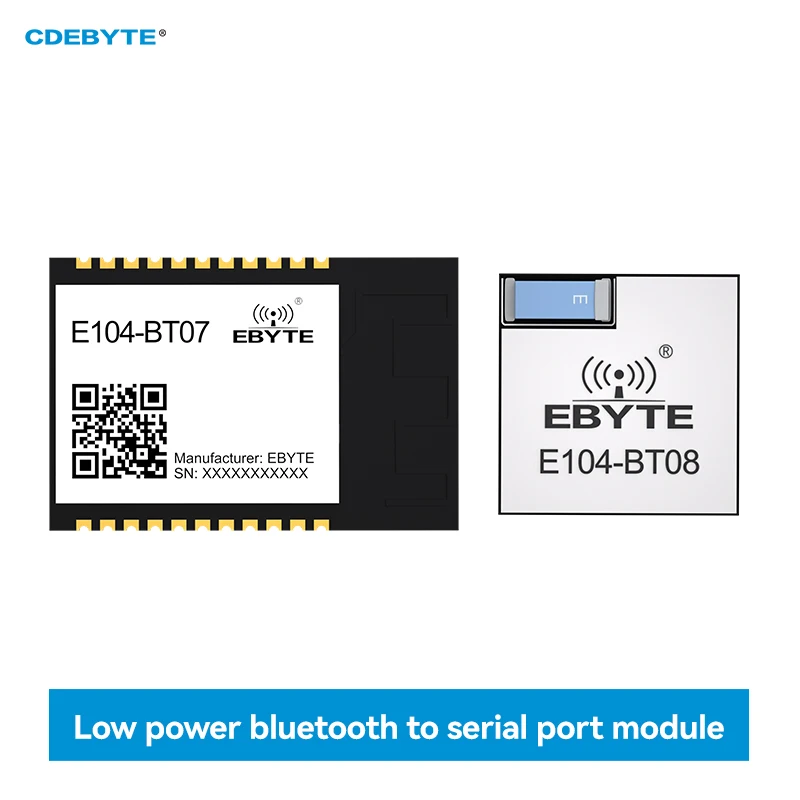 

4PCS BLE5.1 Bluetooth To Serial Port Module UART E104-BT08 Ceramic Antenna Low Power Mac Address Master Slave Small Size Beacon