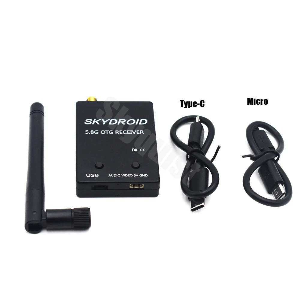 SKYDROID-Mini UVC OTG 5.8G 150CH Audio FPV Récepteur pour Téléphone Mobile Android, Tablette Smartphone, Émetteur RC Drone Pièce de Rechange