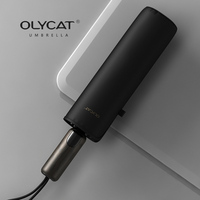 OLYCAT Automatic Umbrella Men Windproof 280T Pongee Cloth 10 Ribs Folding Rain Umbrella Waterproof Golf Large Umbrella Woman