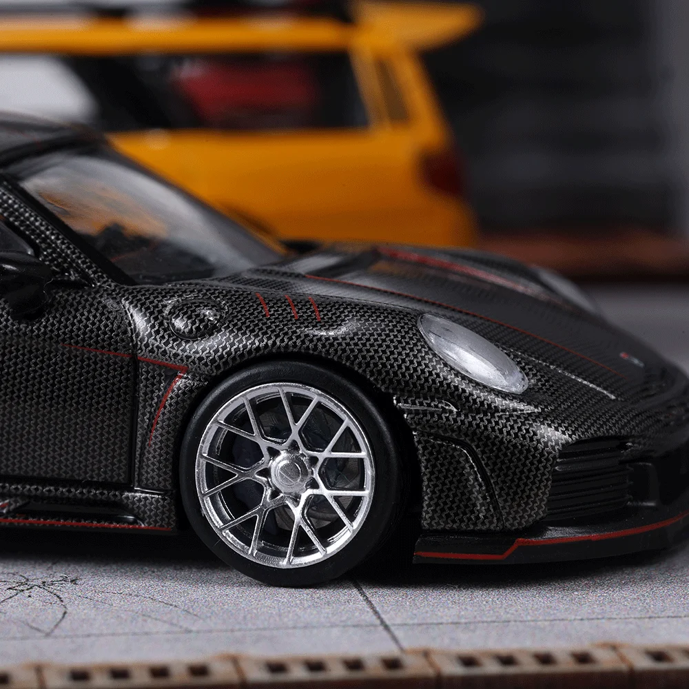 Kicarmod 1/64 Harzräder mit Gummireifen für Druckgussmodell, deutsche Sportwagenteile, RacingToy, 4-teiliges Set – Detail 5